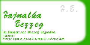 hajnalka bezzeg business card